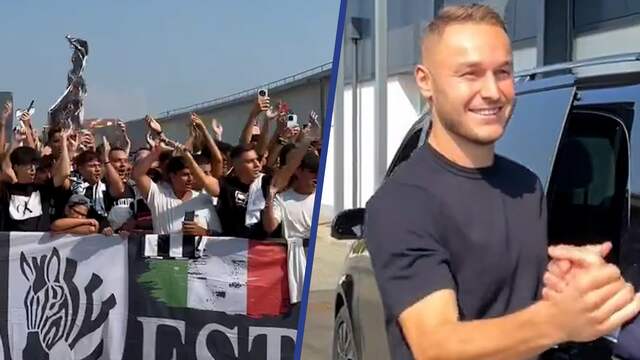 Juventus-fans zingen Koopmeiners toe bij keuring