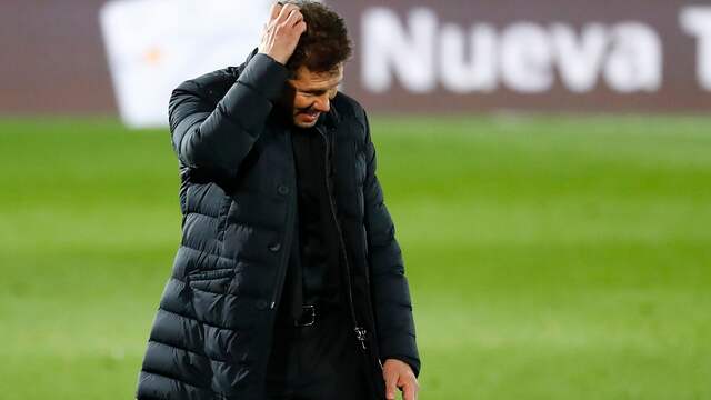 Diego Simeone leed een pijnlijke nederlaag met Atlético