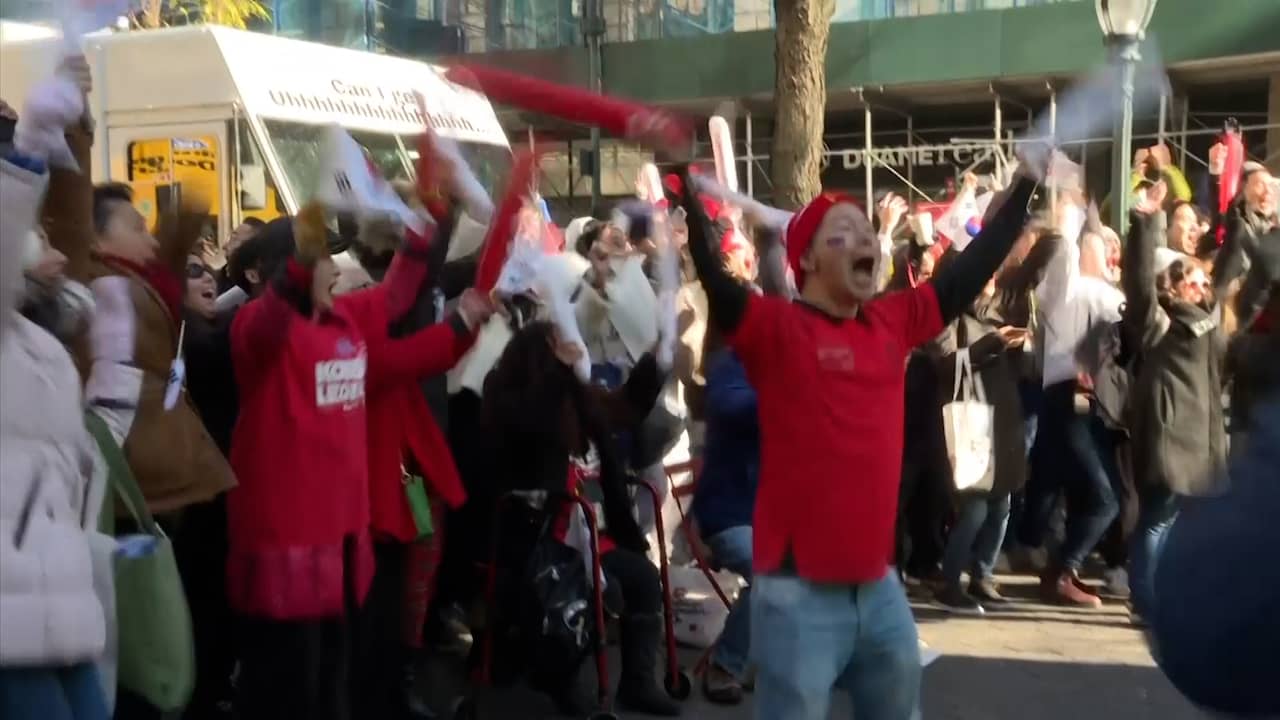 Beeld uit video: Zuid-Koreanen over de hele wereld vieren WK-feest