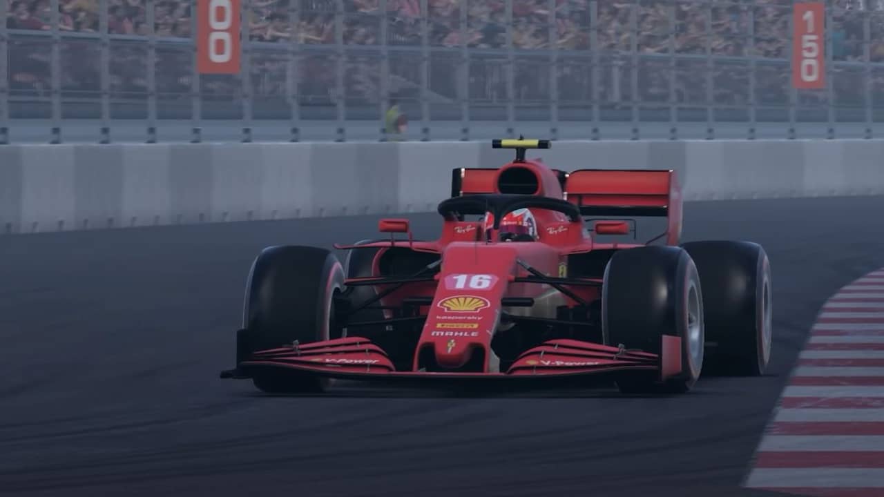 Beeld uit video: Leclerc rijdt eerste virtuele ronde op het nieuwe circuit in Hanoi