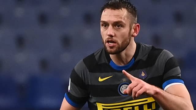 Een goal van Stefan de Vrij hielp Inter niet.