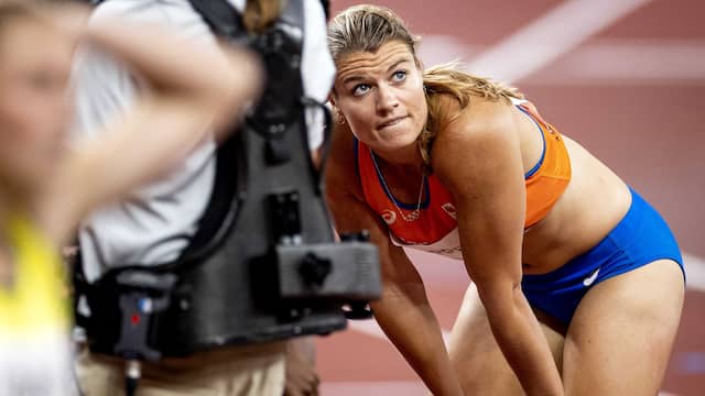 Dafne Schippers barstte in huilen uit na de mislukte halve finale op de 200 meter.
