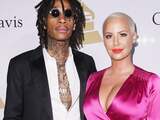 Amber Rose zoent met ex-man Wiz Khalifa op pre-Grammy gala