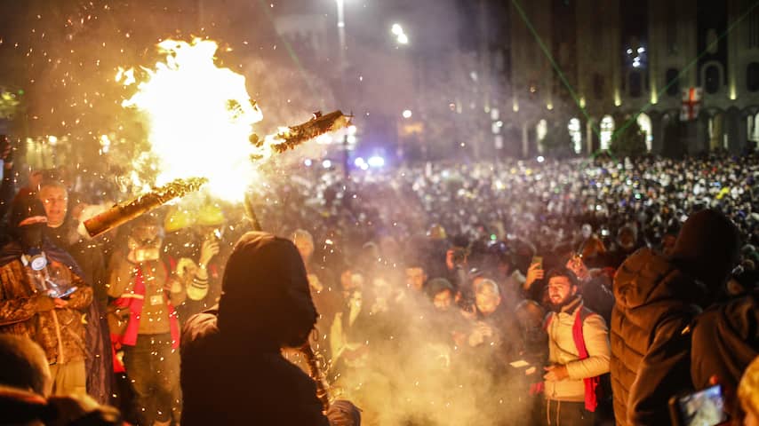 Voor derde nacht op rij demonstraties tegen pro-Russische regering in Georgië