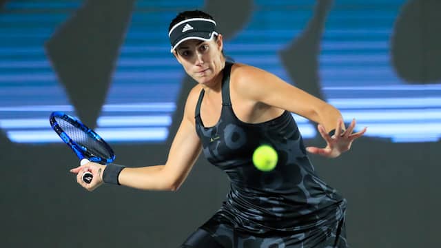 Garbiñe Muguruza toonde in beide sets veerkracht.