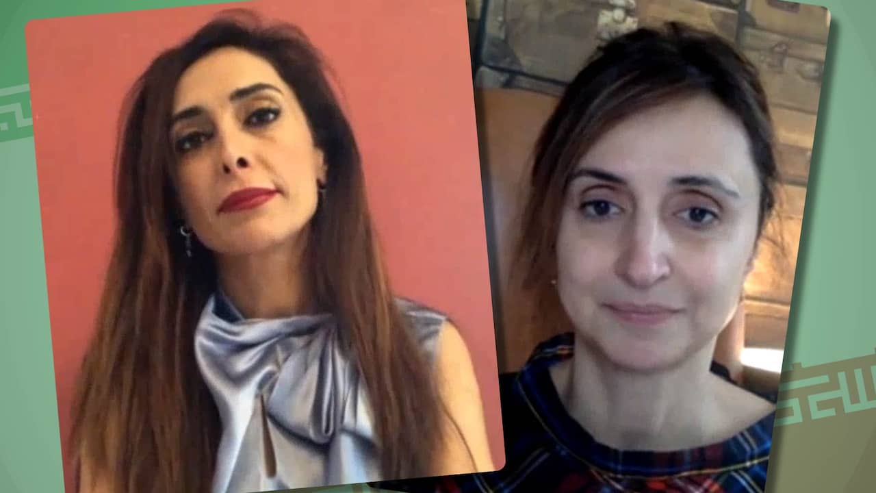 Beeld uit video: Deze vrouwen ontvluchtten Iran: 'Weg met regime'