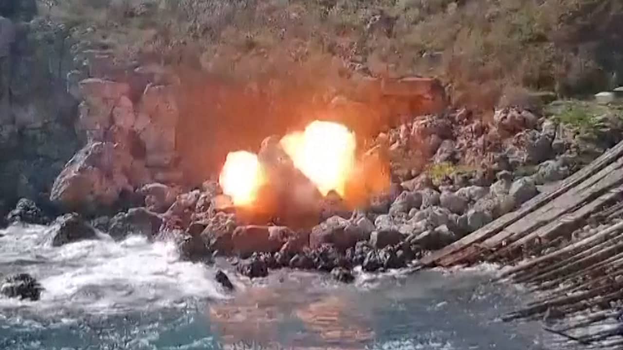 Beeld uit video: Drone met explosieven tot ontploffing gebracht bij Bulgaarse kust