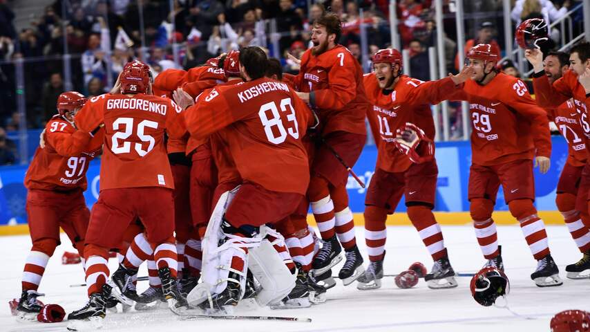 Russische ijshockeyers winnen goud na zinderende finale tegen Duitsland