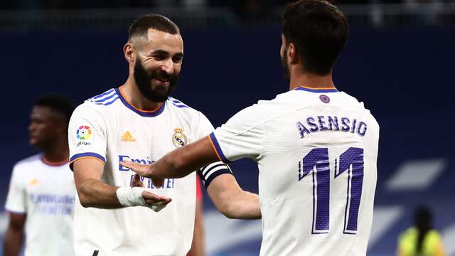 Karim Benzema en Marco Asensio zorgden gezamenlijk voor vijf goals namens Real Madrid.