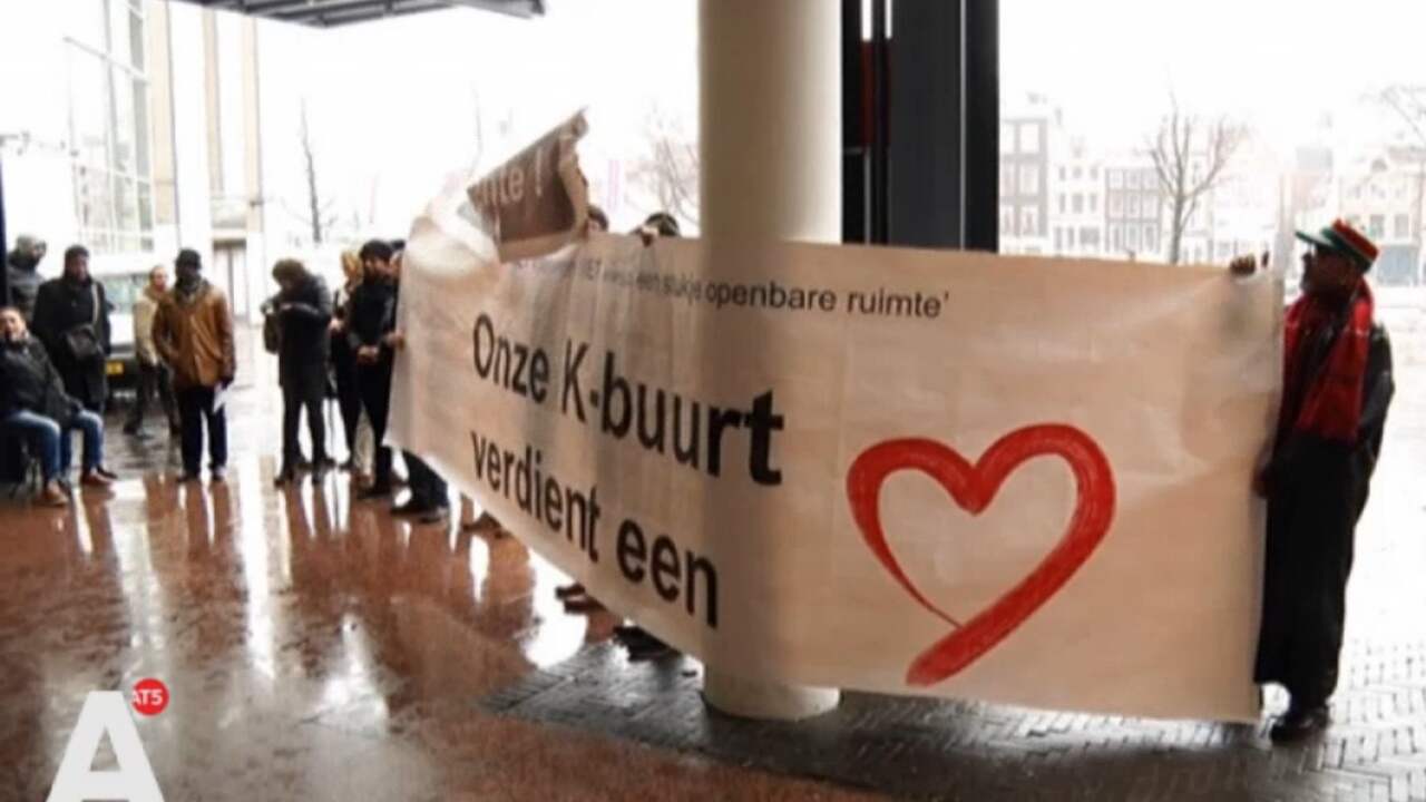 Demonstratie K-Buurt voor bruisend plein