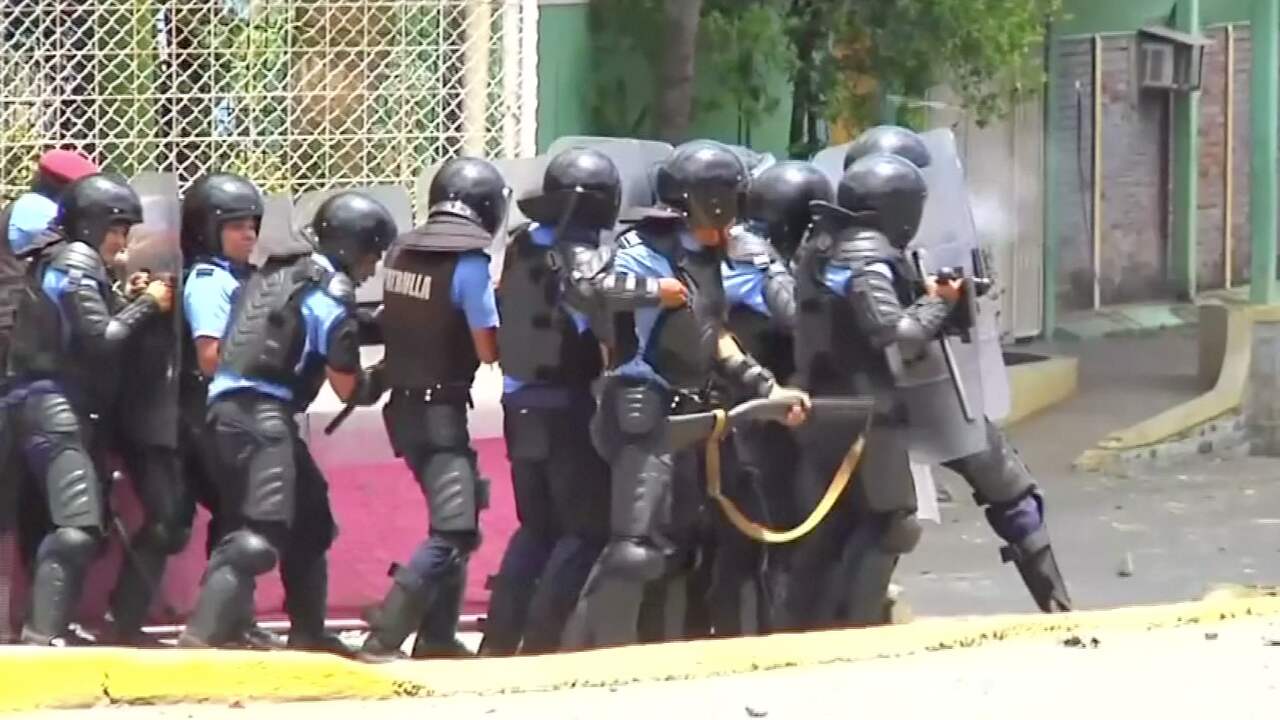 Beeld uit video: Hevige rellen in Nicaragua na pensioenhervorming