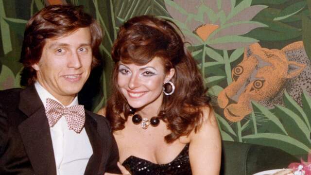 Patrizia Reggiani met haar echtgenoot Maurizio Gucci in de zomer van 1972, het jaar waarin zij trouwden.