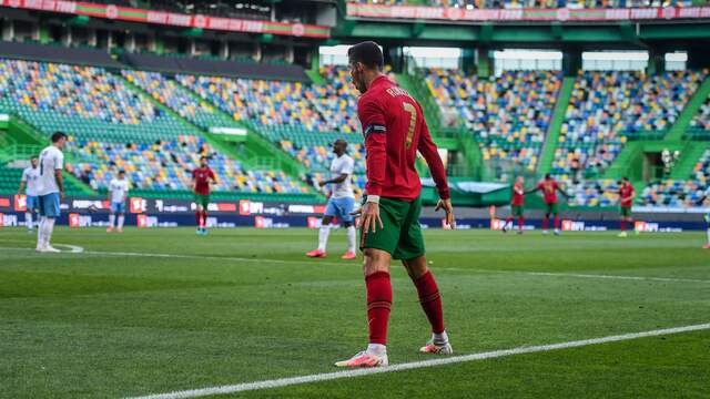 Cristiano Ronaldo staat nu op 104 doelpunten voor Portugal.