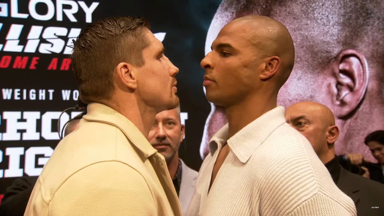 Beeld uit video: Bekijk de staredown tussen Rico Verhoeven en Levi Rigters