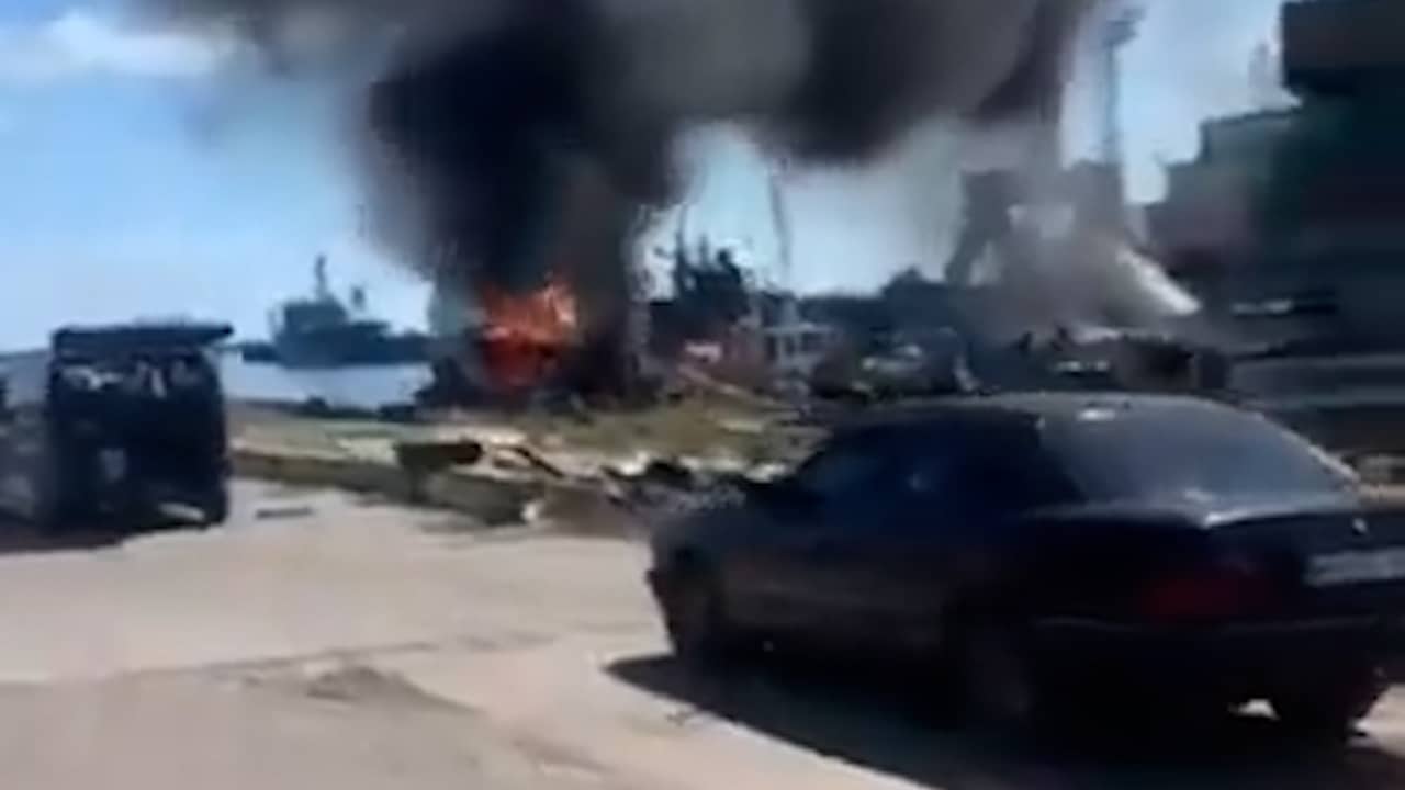 Beeld uit video: Rusland schendt graandeal door raketten naar Odesa te schieten