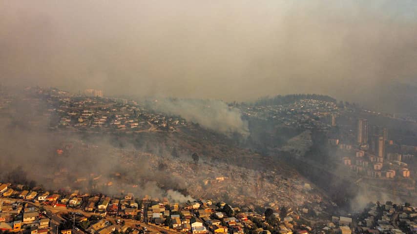 De brand in de wijken van Viña del Mar