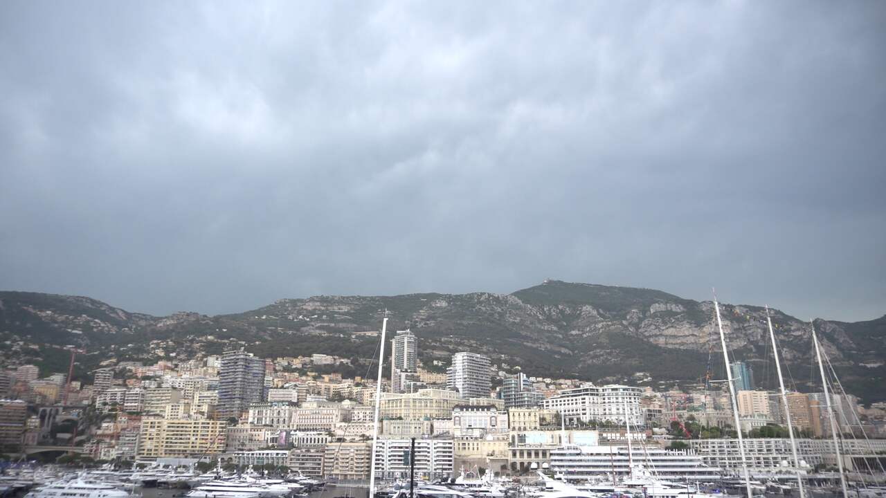 Beeld uit video: Donkere wolken hangen boven Monaco: 'Verstappen heeft regen nodig'