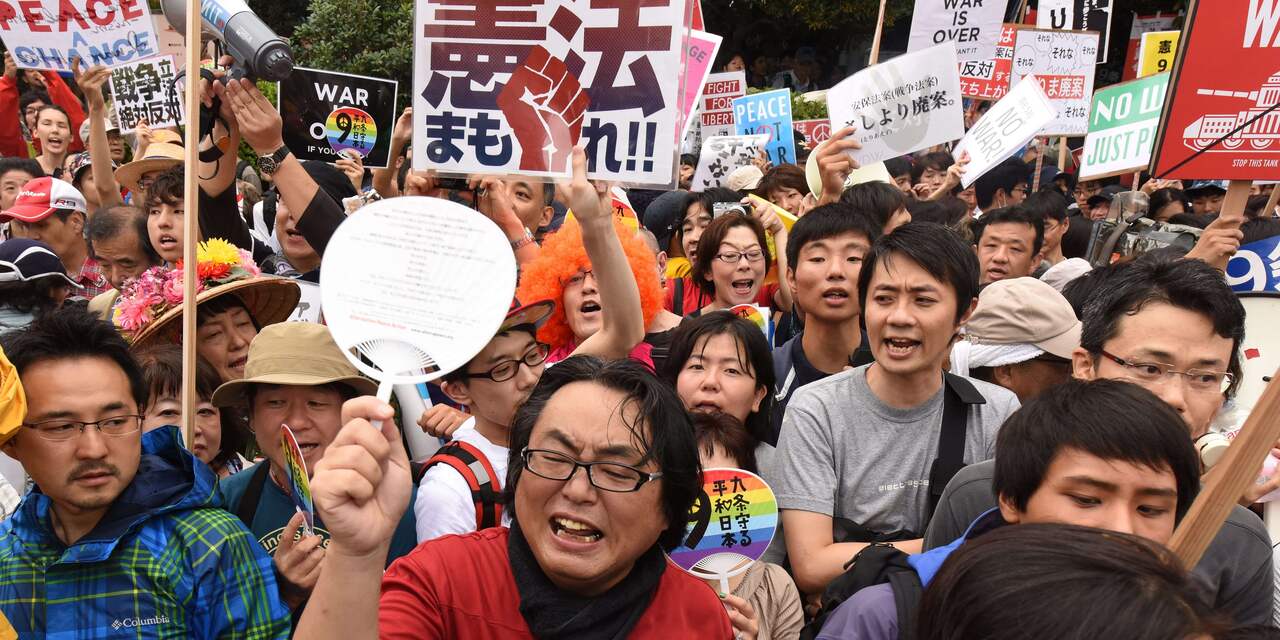 Pacifisten protesteren tegen uitbreidingsplannen Japanse defensie