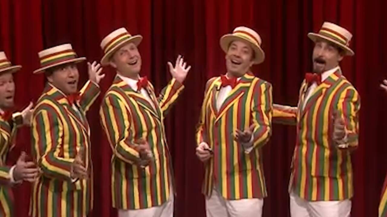 Backstreet Boys zingen Thong Song a capella met Jimmy Fallon