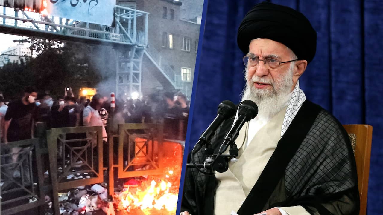 Beeld uit video: Iran's klaar met het regime: zo leidt ayatollah Khamenei het land