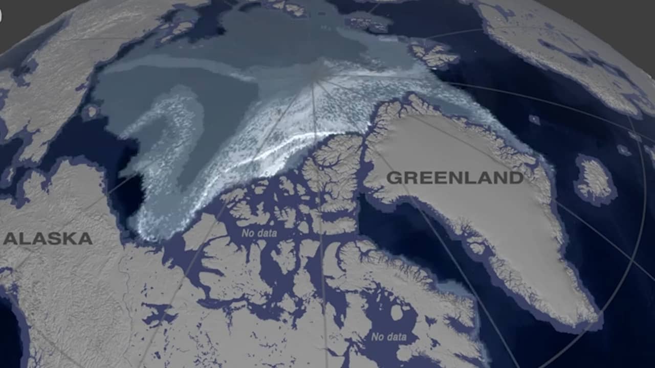 Beeld uit video: NASA brengt smeltproces van Noordpool sinds 1984 in kaart