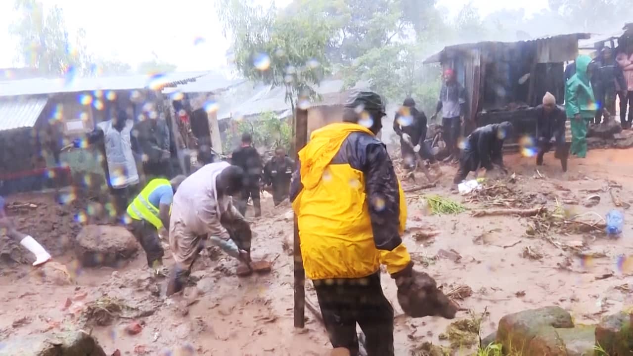 Beeld uit video: Storm Freddy richt ravage aan in Malawi