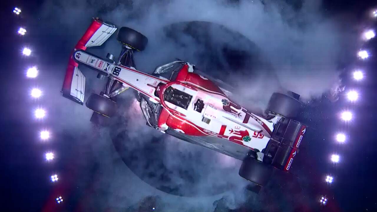 Beeld uit video: Alfa Romeo presenteert Formule 1-auto voor nieuw seizoen