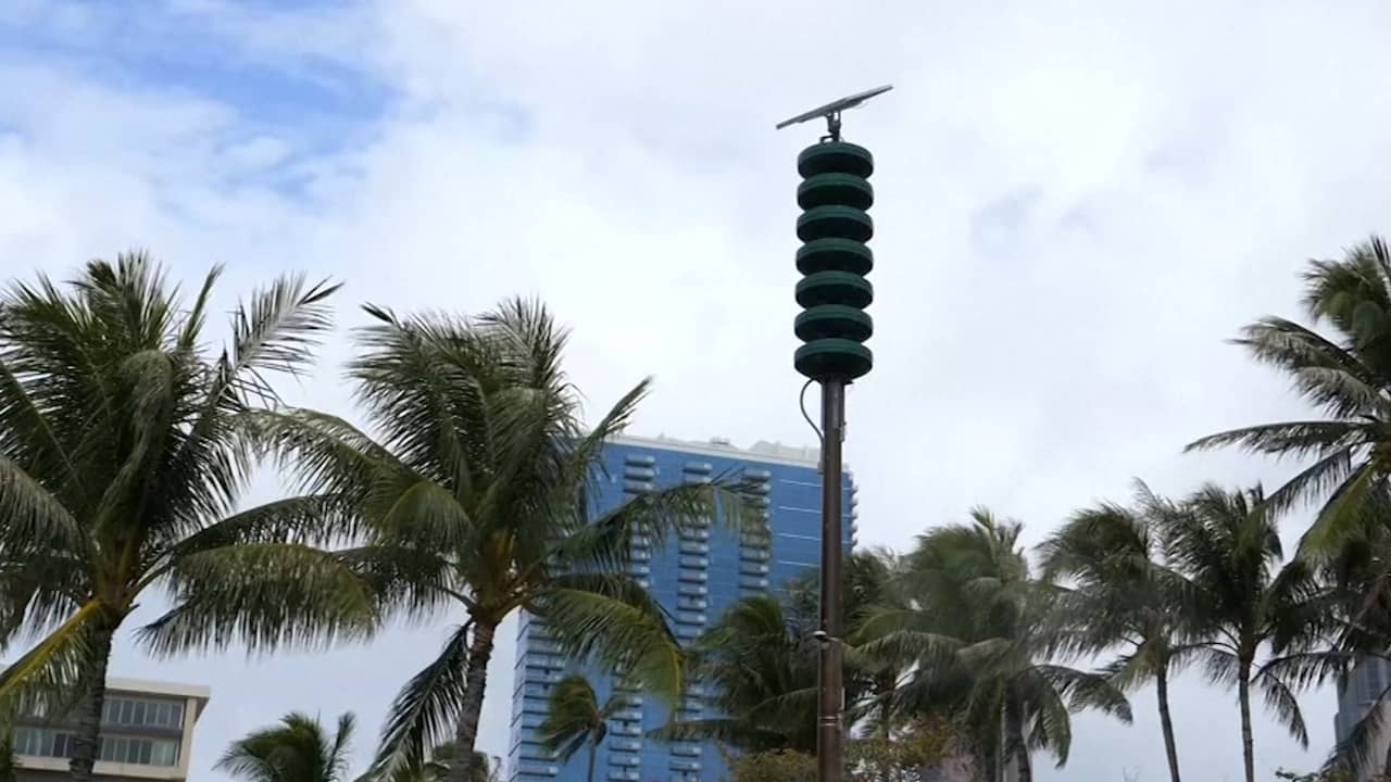 Beeld uit video: Hawaï test voor het eerst sinds Koude Oorlog alarm kernaanval