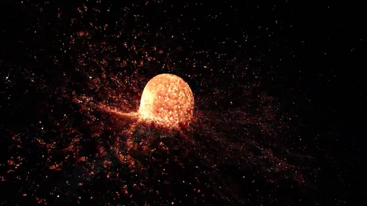 Hoe losse rotsblokken in de ruimte samensmelten tot dwergplaneet