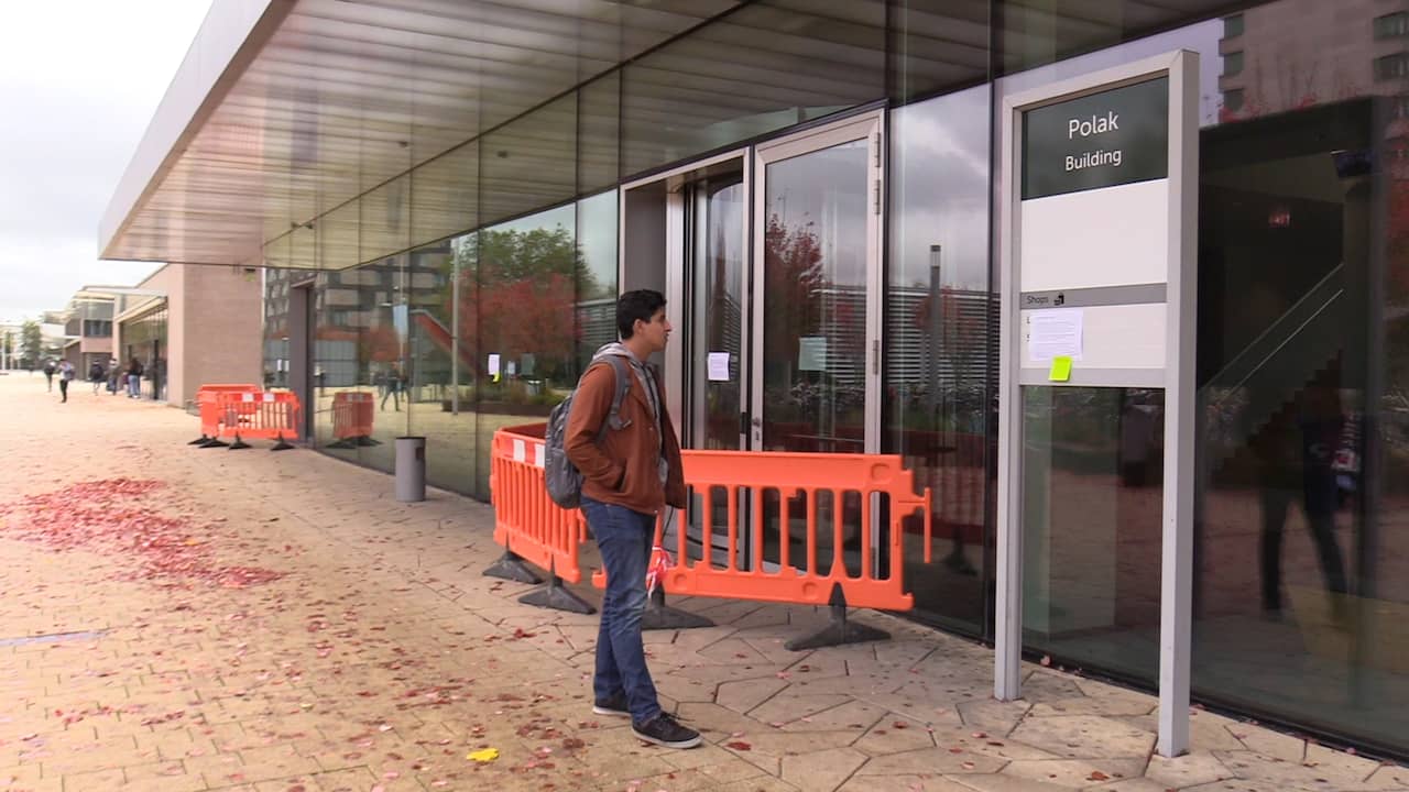 Beeld uit video:  Polak-gebouw Erasmus Universiteit nog minimaal twee weken dicht 