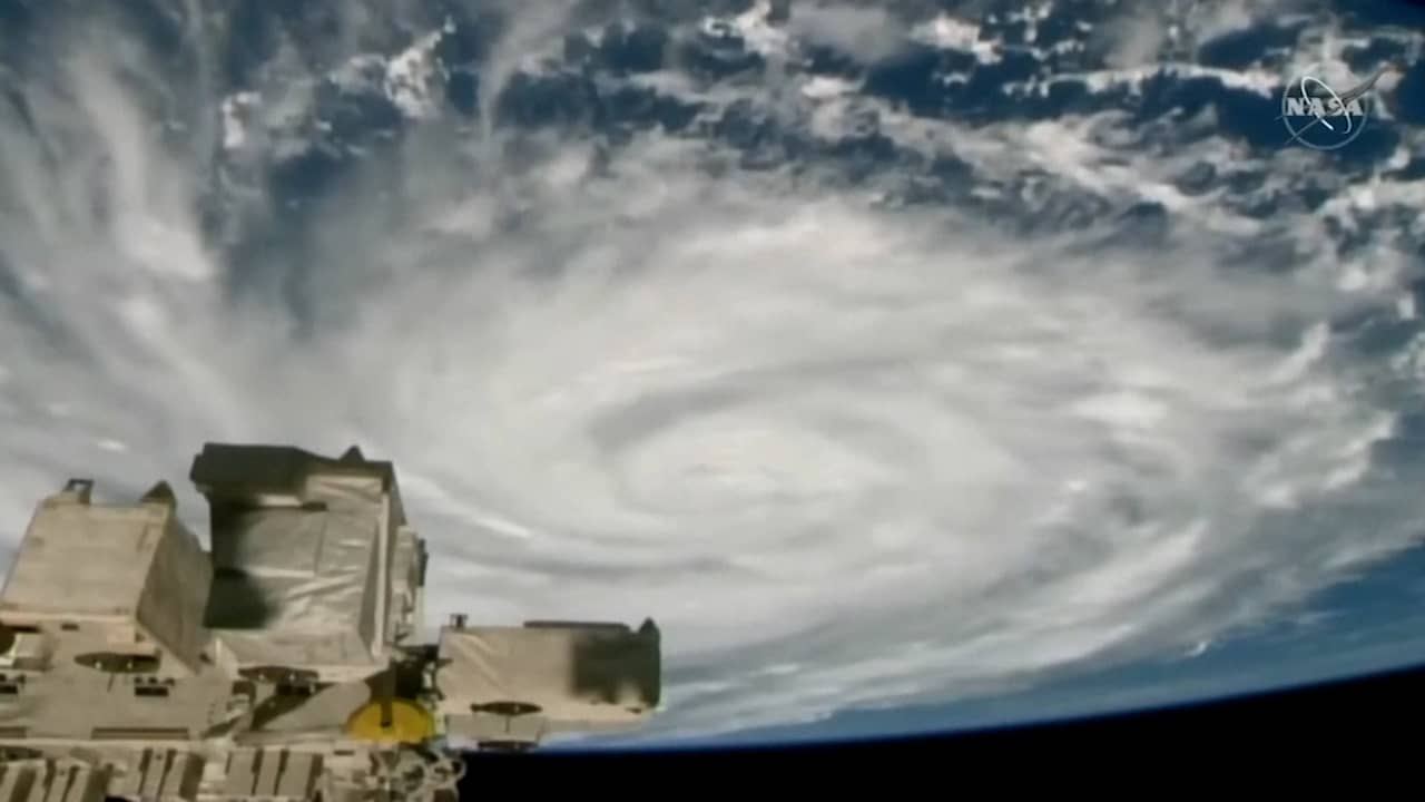 Beeld uit video: ISS legt orkaan Ian vast vanuit de ruimte
