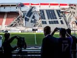 Dak AZ-stadion deels ingestort door harde wind, geen gewonden gevallen