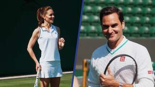 Roger Federer grapt na vangbal Kate Middleton: 'Mag dat wel?'