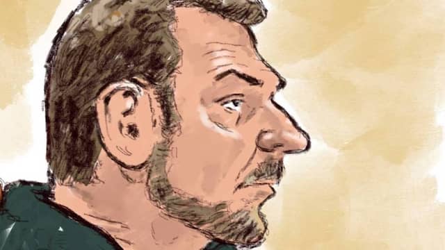Rechtbanktekening van Jos Brech.