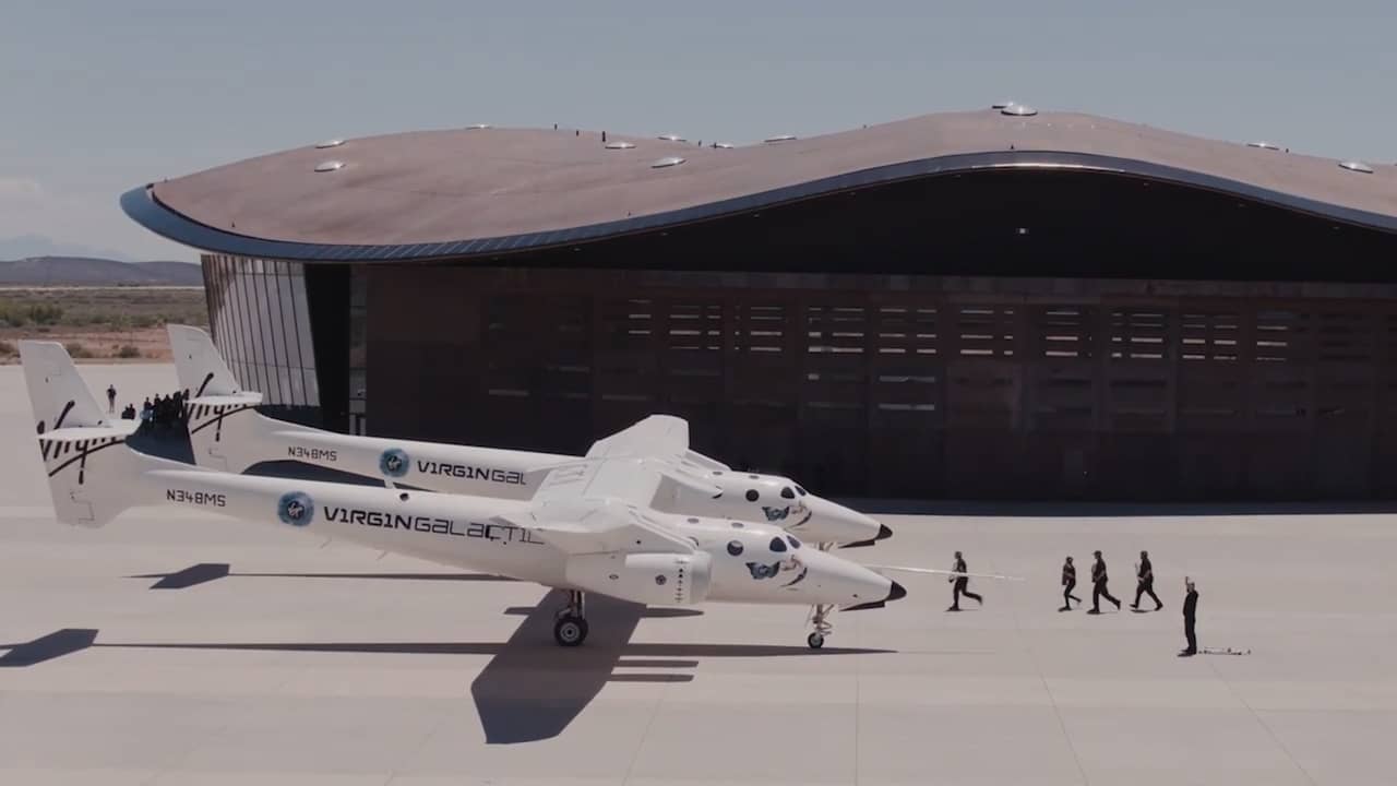 Beeld uit video: Virgin Galactic toont eerste ruimtehaven ter wereld in VS
