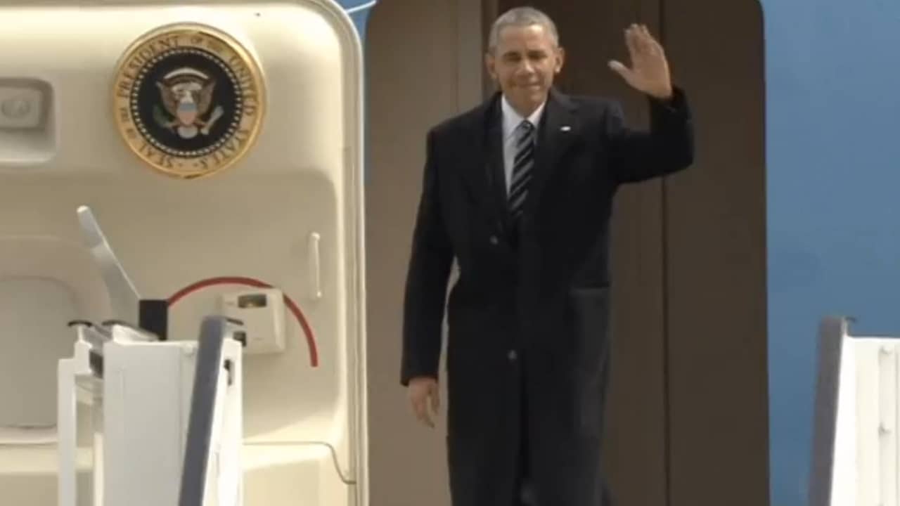 Obama komt aan in Hannover