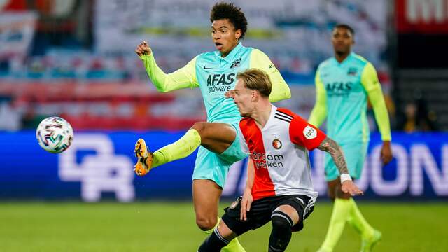 Vorige maand won AZ de uitwedstrijd in De Kuip tegen Feyenoord met 2-3.