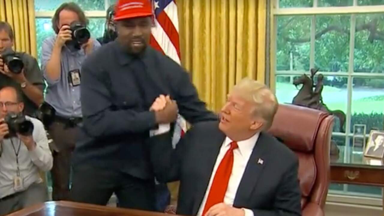 Ye West op bezoek bij Trump: 'Ik voel mij Superman door jou'