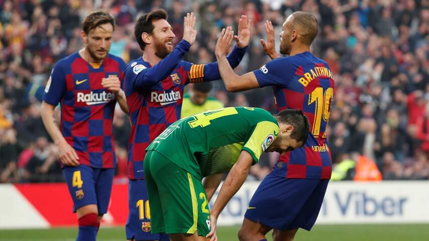 Barcelona-debutant Braithwaite gaat shirt niet wassen na omhelzing Messi
