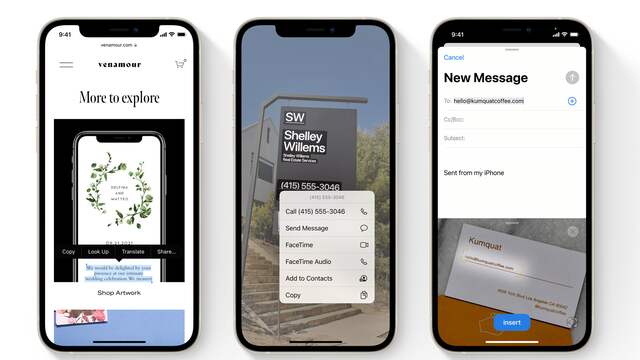 Je kunt tekst met iOS 15 rechtstreeks uit foto's kopiëren.