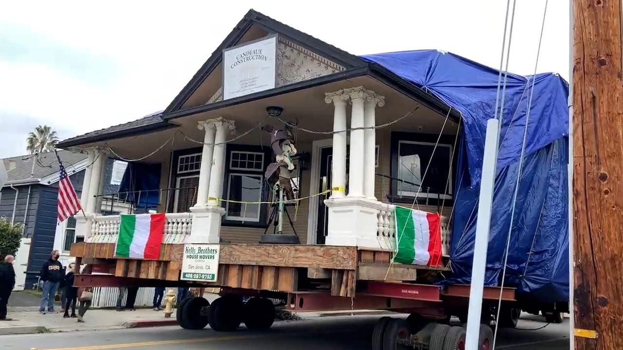 Beeld uit video: Vrachtwagen verplaatst volledig restaurant naar nieuwe locatie