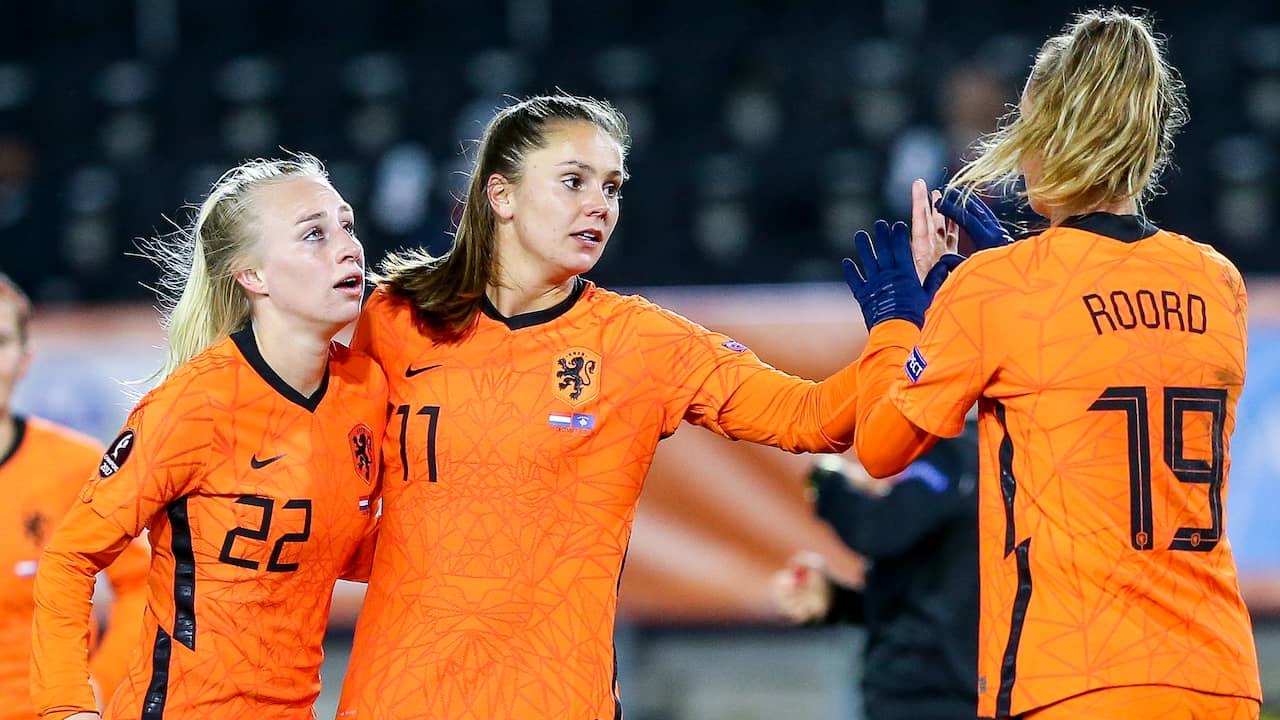 Orange women close European Championship qualification flawlessly with big win over Kosovo |  NOW