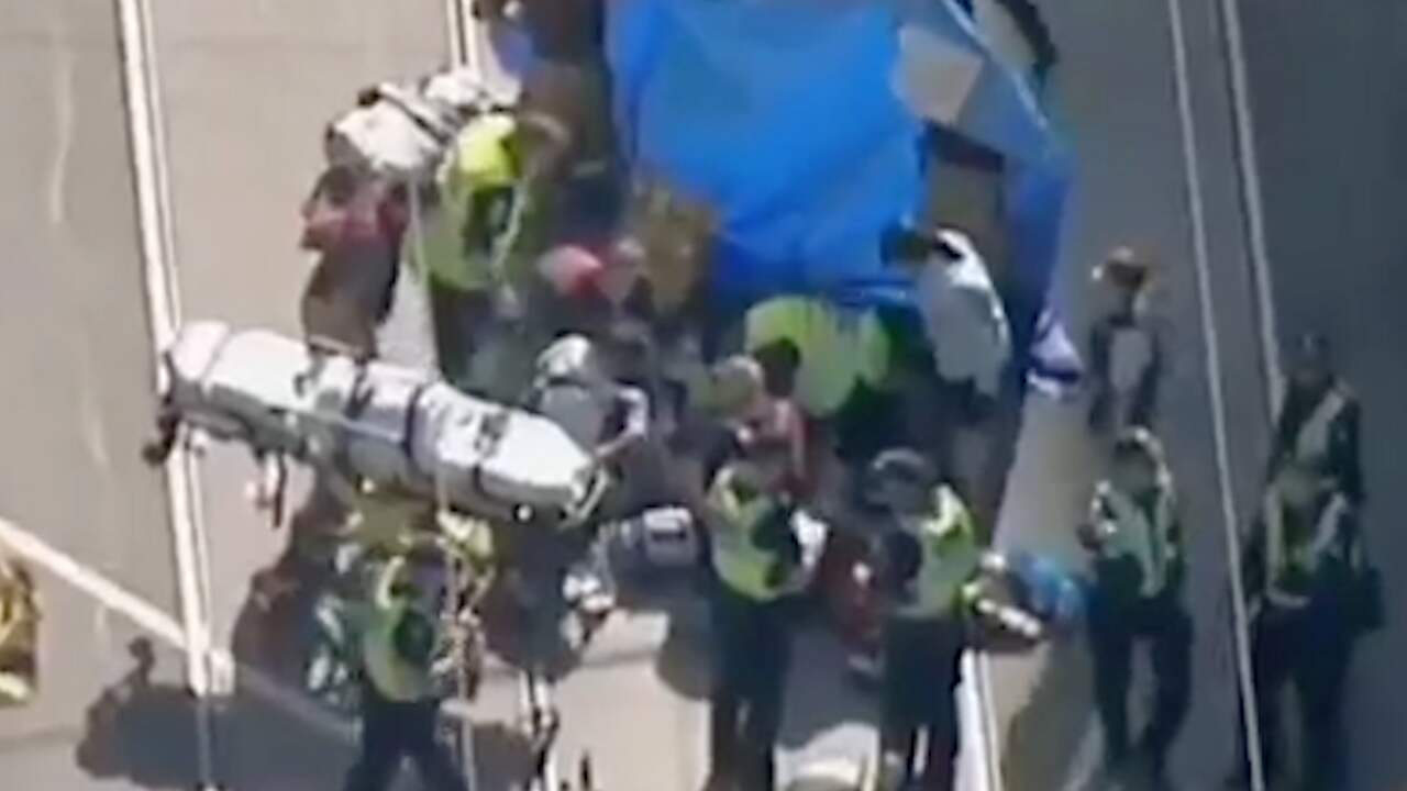 Beeld uit video: Eerste beelden na aanslag met auto in Melbourne