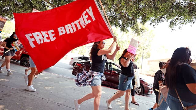 Fans demonstreren meerdere keren voor de 'bevrijding' van Britney Spears.