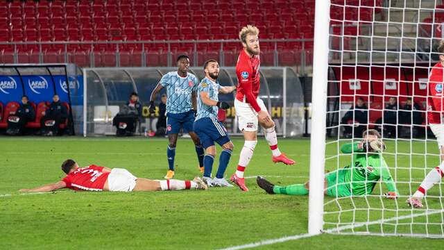 Zakaria Labyad maakte het enige doelpunt in de bekerwedstrijd tussen AZ en Ajax (0-1).