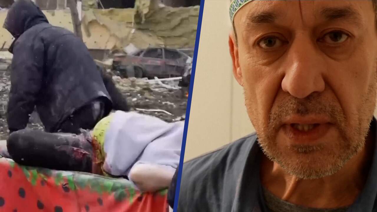 Beeld uit video: 'Zwangere vrouw en kind overleden na aanval kraamkliniek Mariupol'