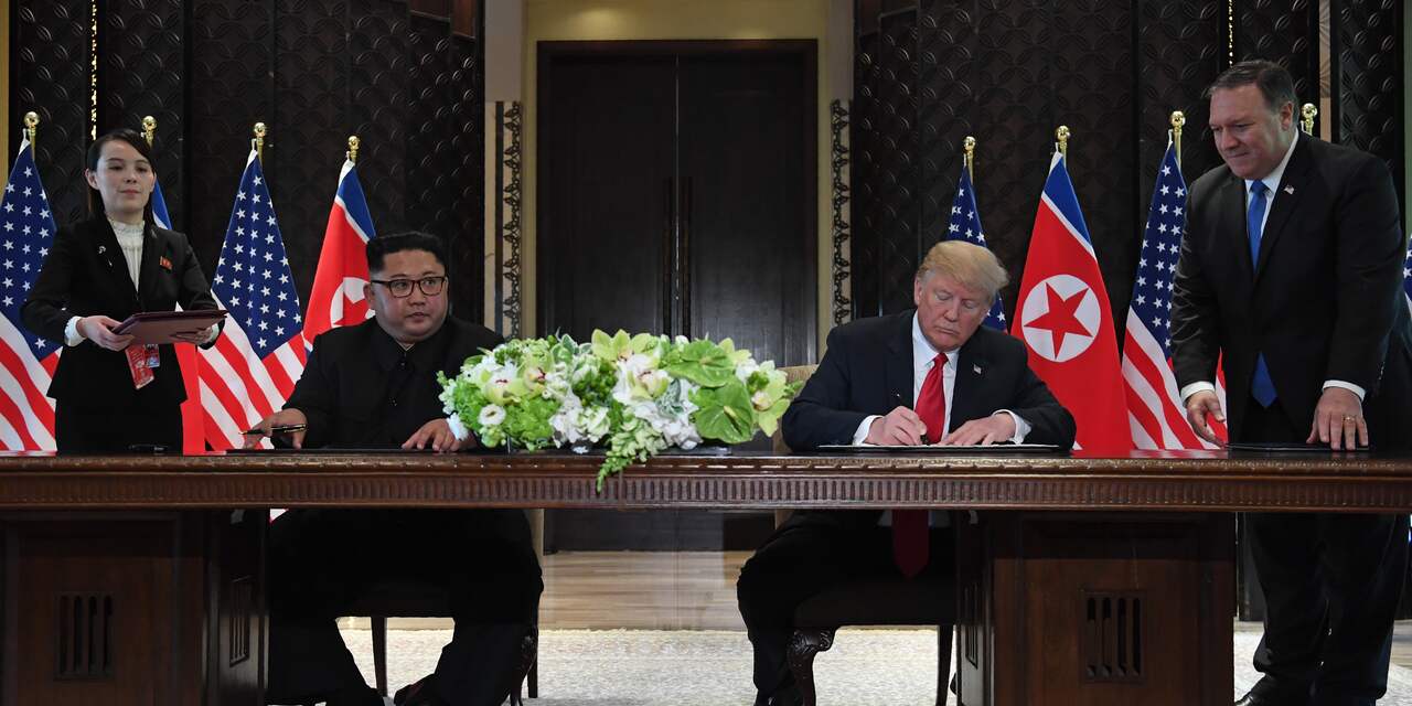 Trump en Kim ondertekenen overeenkomst na historische top