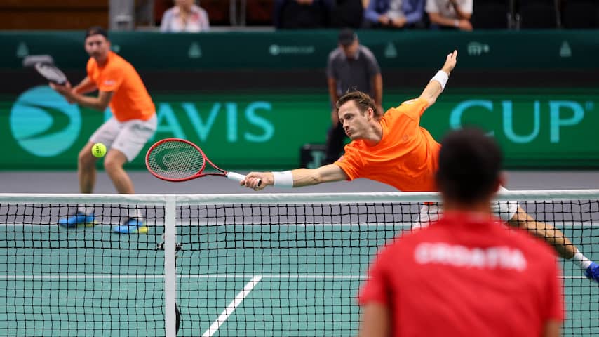 Groepswinnaar Oranje besluit poulefase Davis Cup met verlies tegen Kroatië