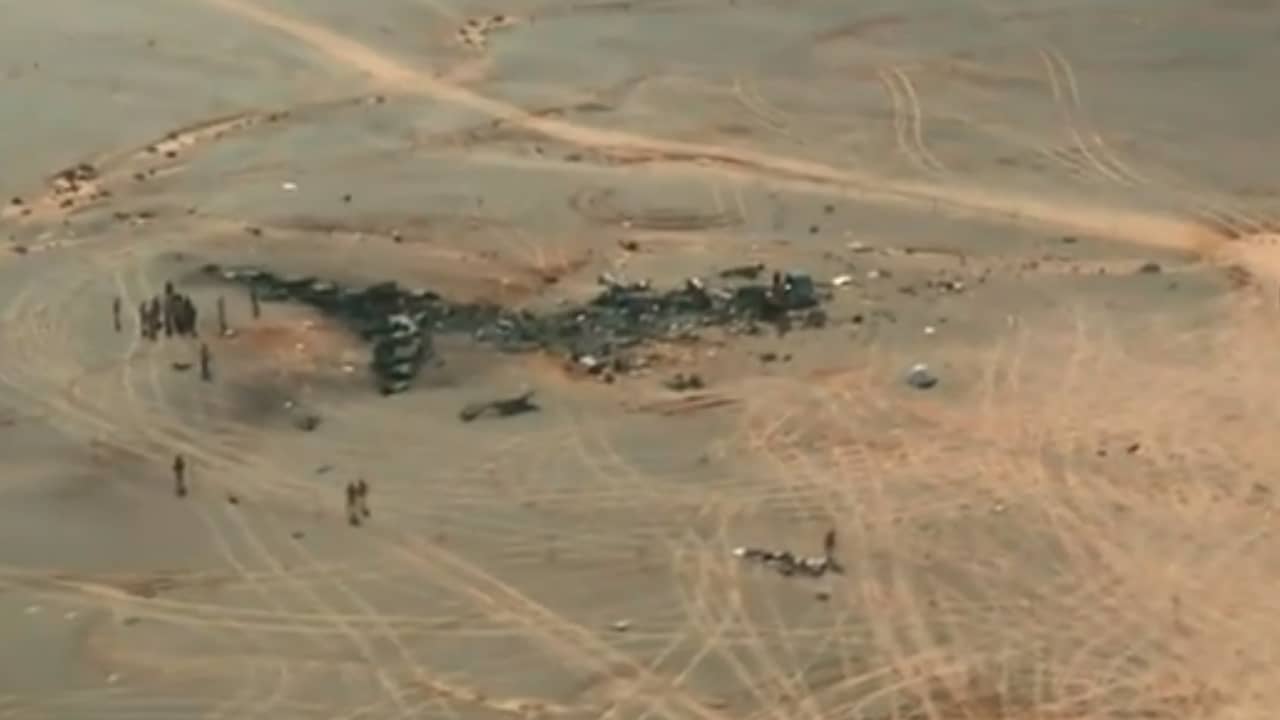 Beeld uit video: Luchtbeelden van rampplek