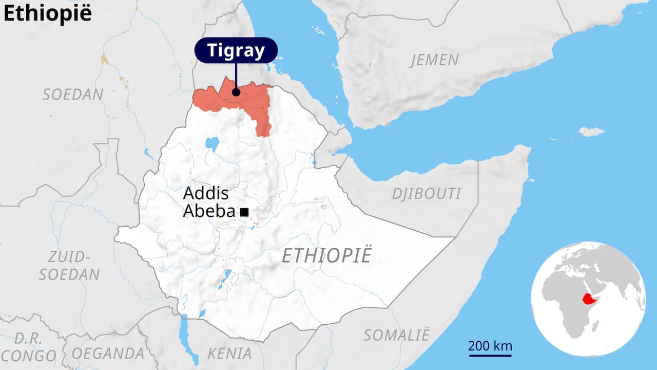 De regio Tigray in Ethiopië.